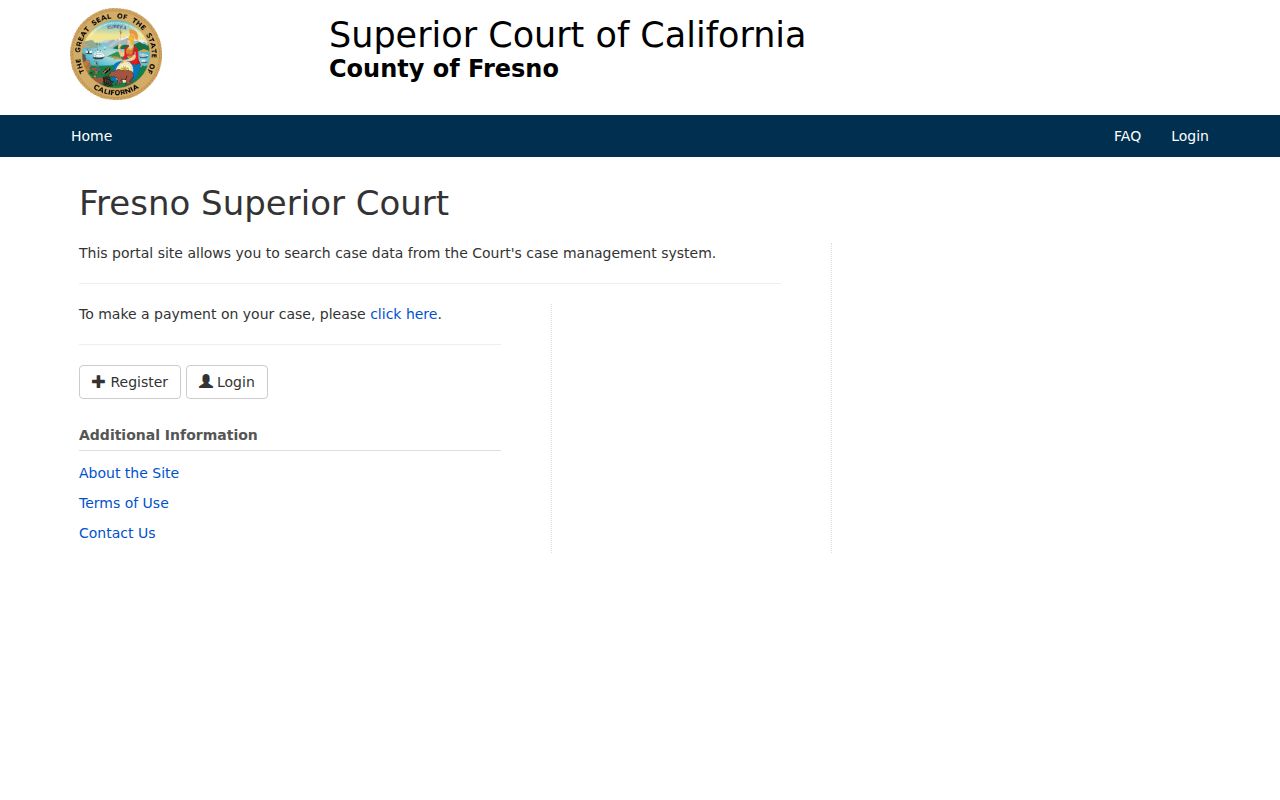 Fresno people search through the Superior Court public portal
