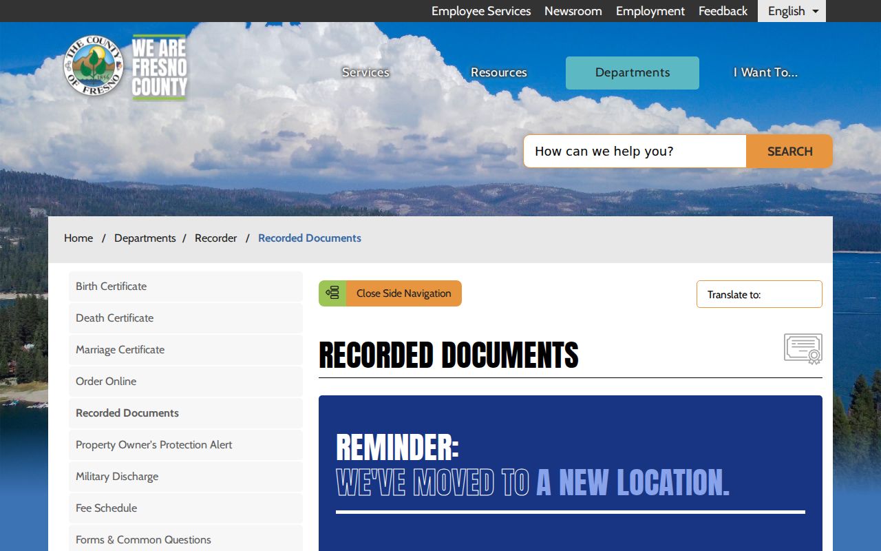 Fresno people search recorded document copy instructions